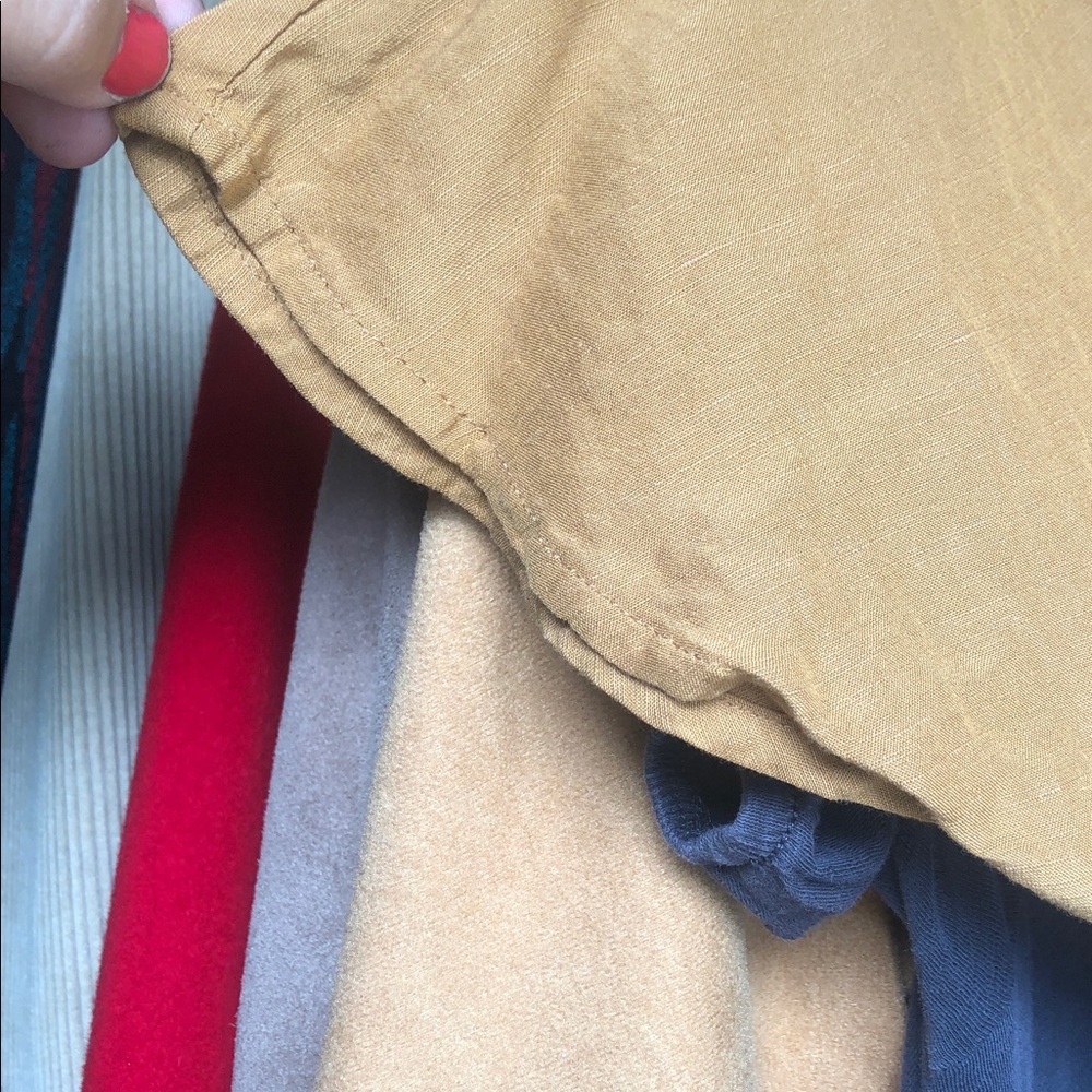 Madewell Mustard Yellow Short-Sleeve Tie-Waist Maxi Dress - Picture 7 of 12